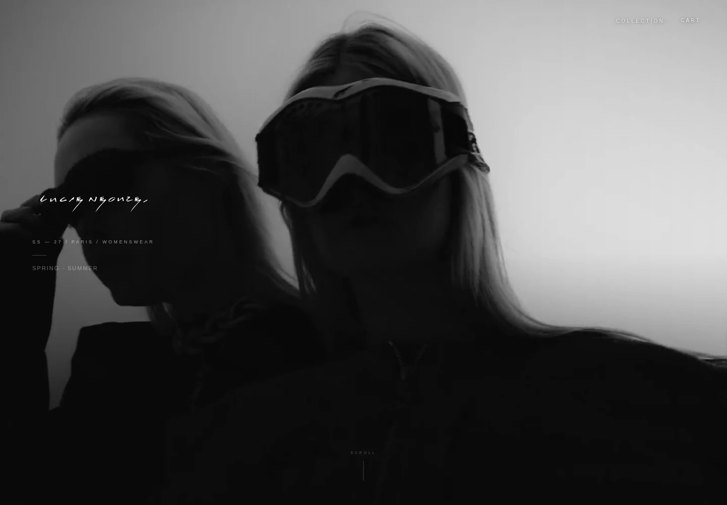 L’accueil éditorial, ses silhouettes et la signature Lucie Neouze.